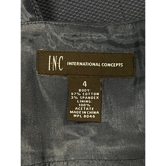 INC Blue Moon Embellished Neck Women Dress Size 4 Sheath Sleeveless Jewel New - Picture 7 of 8